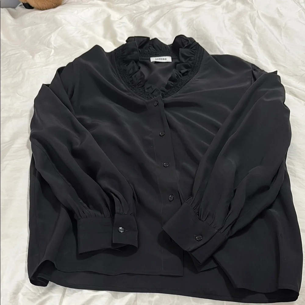 Sandro Floaty Silk Shirt - Picture 2 of 8